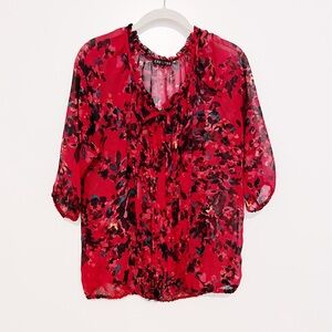 Express Floral Chiffon Blouse